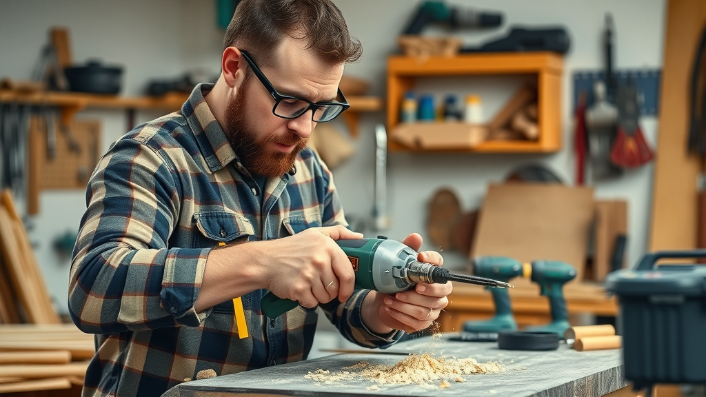 DIY home workshop proper use electric tool accessories organized workbench